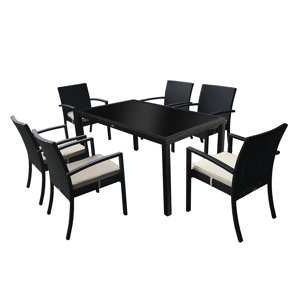 Audubon Outdoor Rattan 7 Piece Dining Set