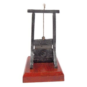 Desk-Sized Guillotine Sculpture