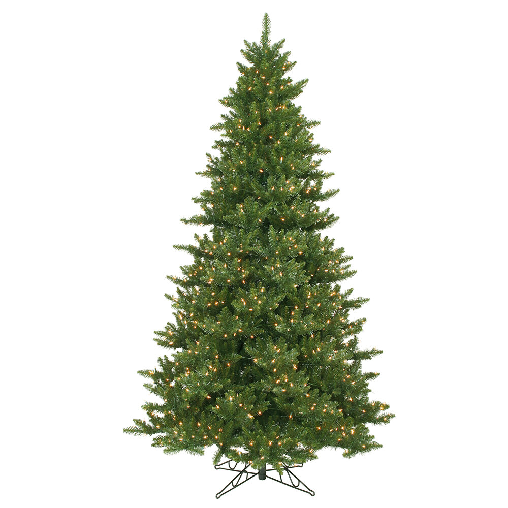 The Holiday Aisle Camdon Fir 9 5 Green Artificial Christmas Tree with 1350 Dura Lit Clear Lights with Stand