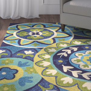 Croydon Hand-Woven Ocean Indoor/Outdoor Area Rug