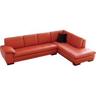 Modern Contemporary Full Grain Leather Sectional Allmodern Quickview