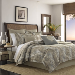 Raffia Palms 100% Cotton Duvet Set by Tommy Bahama Bedding