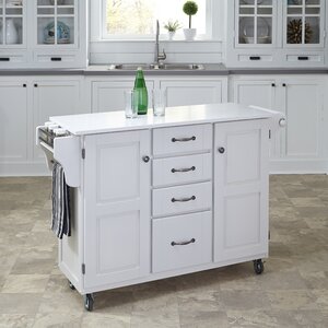 Adelle Kitchen Cart with Quartz Top