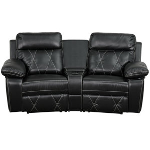 Traditional Faux Leather Home Theater ..