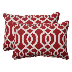 New Geo Corded Indoor/Outdoor Lumbar Pillow (Set of 2)