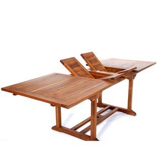Extendable Patio Tables You Ll Love Wayfair Humphrey Solid Wood Dining Table