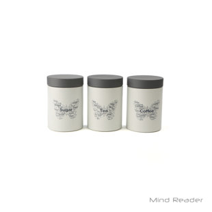 Tea Coffee Sugar Canister Sets Wayfair Sugar Tea Coffee Metal Kitchen Canister Set Of 3