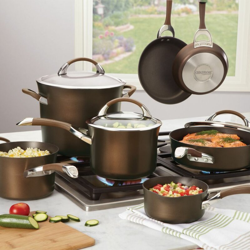 Circulon Symmetry Hard Anodized Non Stick 11 Piece Cookware Set