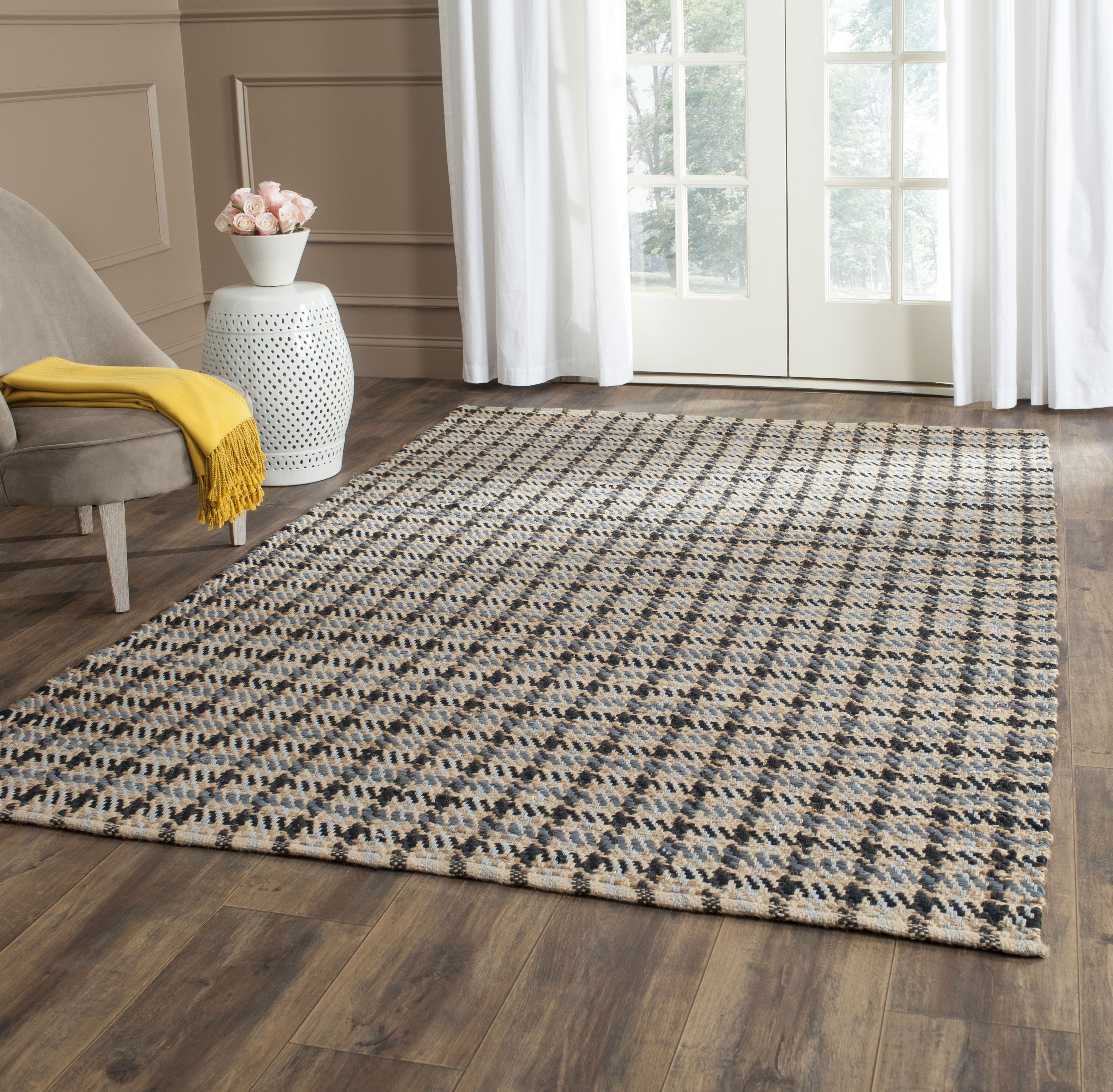 Laurel Foundry Modern Farmhouse Montfort Hand Woven Cotton Gray