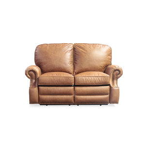 Longhorn Leather Reclining Loveseat by..