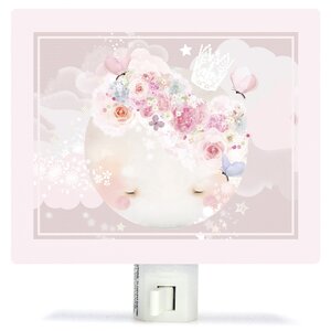 Sleepy Moon by Schmooks Canvas Night Light