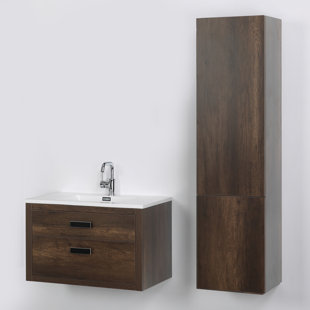 32 Inch Wall Mounted Vanity Wayfair 32 Wall Mounted Single Bathroom Vanity Set