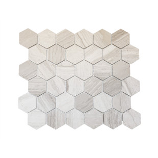 White Honeycomb Tile Wayfair Hex Honeycomb 3 X Mosaic Tile In Wooden White