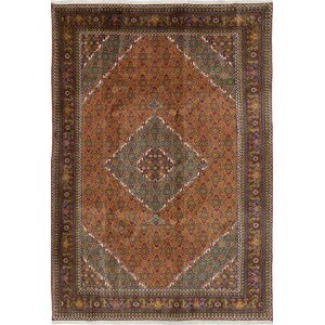 One-of-a-Kind Lin Hand-Knotted Copper Area Rug
