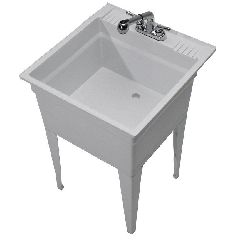 Cashel Heavy Duty 23 75 X 24 Freestanding Laundry Sink With Heavy Duty 23 75 X 24 Freestanding Laundry Sink With Faucet
