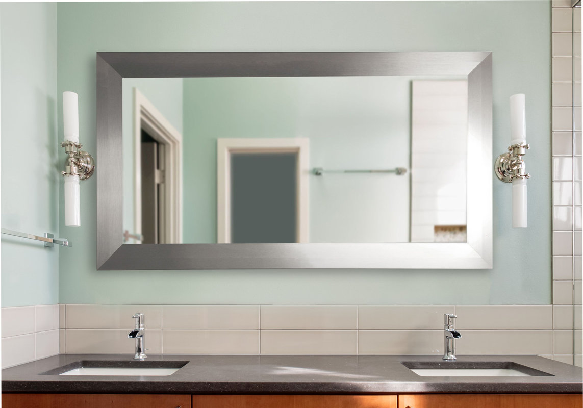 Bathroom Mirrors Double Wide rayne mirrors double wide vanity wall mirror & reviews | wayfair Bathroom Mirrors Double Wide rayne mirrors double wide vanity wall mirror & reviews | wayfair
