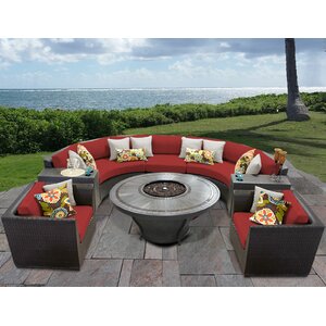Barbados Outdoor 8 Piece Wicker Sofa Set with Cushions