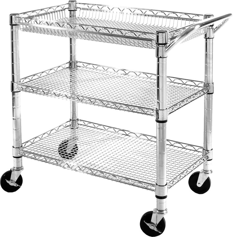 Seville Classics UltraZinc 3 Shelf NSF Commercial Steel Wire Utility