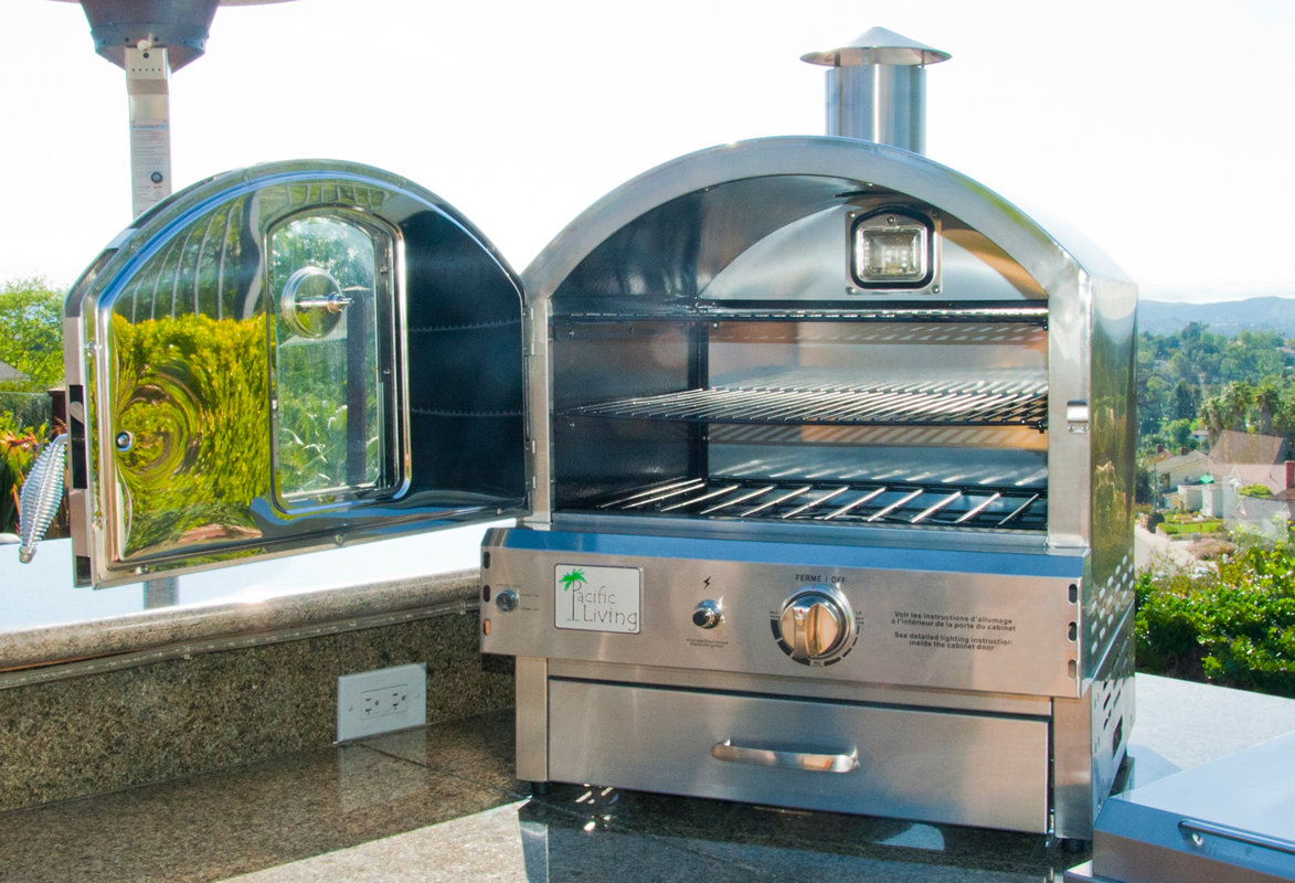Pacific Living 22.8" Outdoor Pizza Oven Gas Grill & Reviews Wayfair