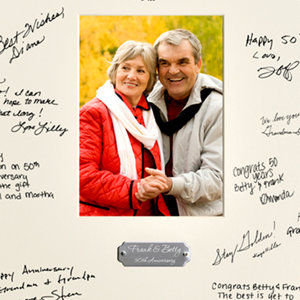 Personalized Gift Laser Engraved Wedding Wishes Signature Picture Frame