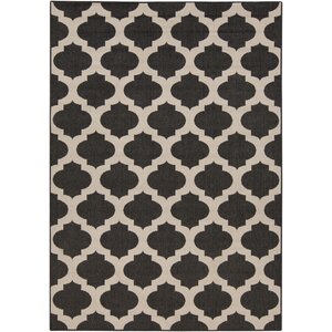 Modern Trellis Ink Outdoor Area Rug