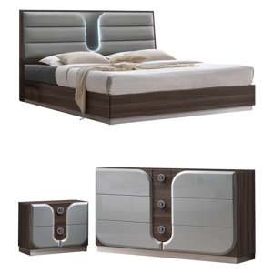 Modern Contemporary Bedroom Sets Allmodern Anshul Modern Wood Platform Configurable Bedroom Set
