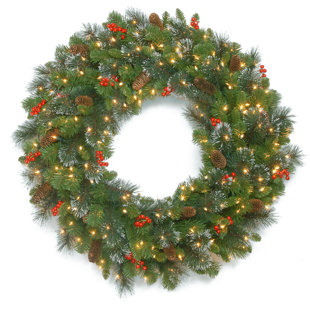 Large Christmas Wreaths You Ll Love Wayfair 48 Lighted Plastic Wreath