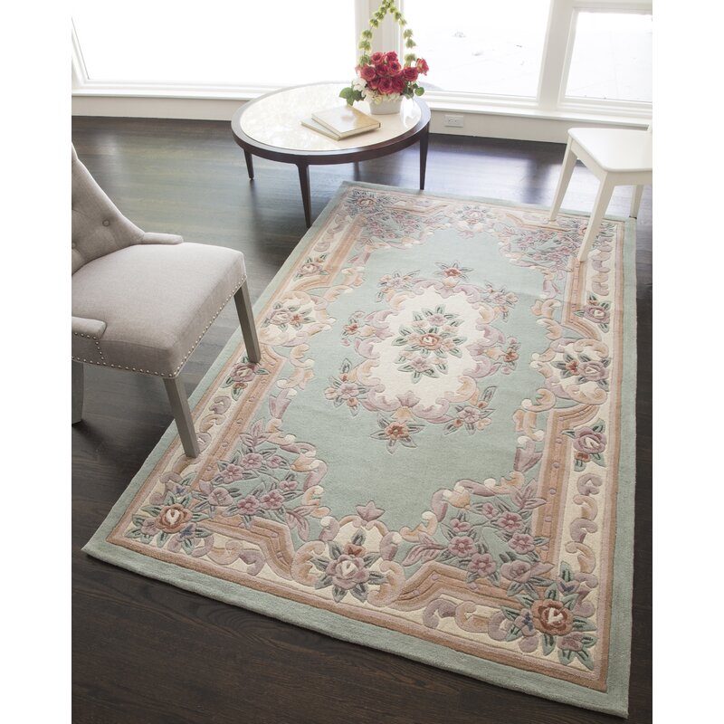 The Conestoga Trading Co. Hand-Tufted Wool Light Green Area Rug