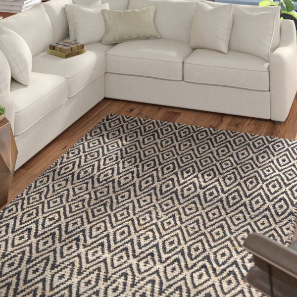 Pyrrhos Diamond HandWoven Black/Beige Area Rug & Reviews AllModern