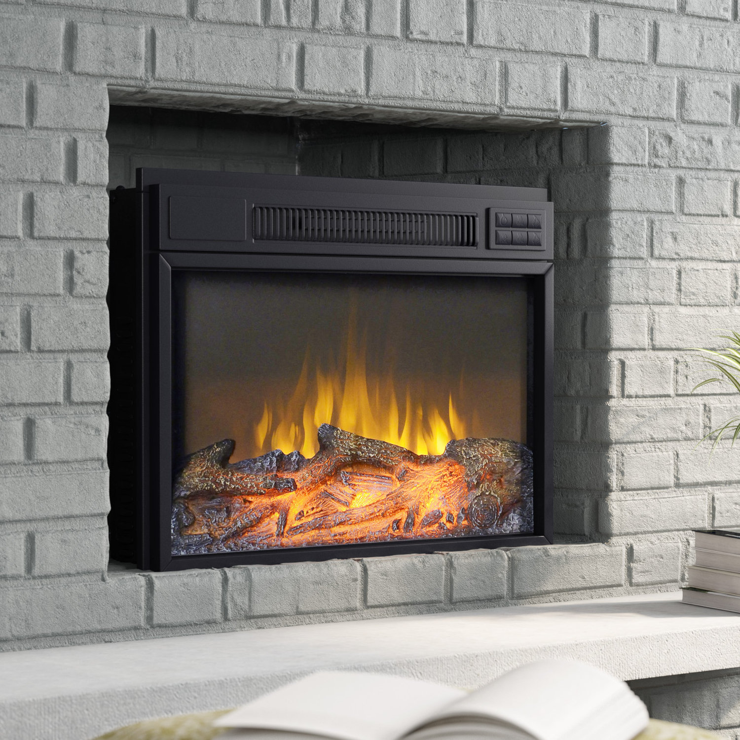 Zipcode Design Jenifer Electric Fireplace Insert Reviews Wayfair