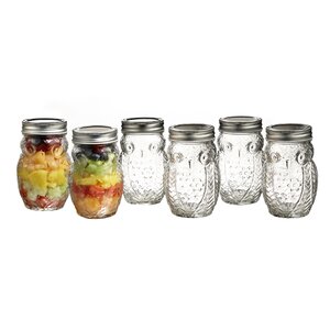 Owl 6 Piece Storage Jar Set