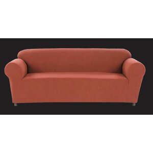 Chamois Stretch Box Cushion Loveseat Slipcover