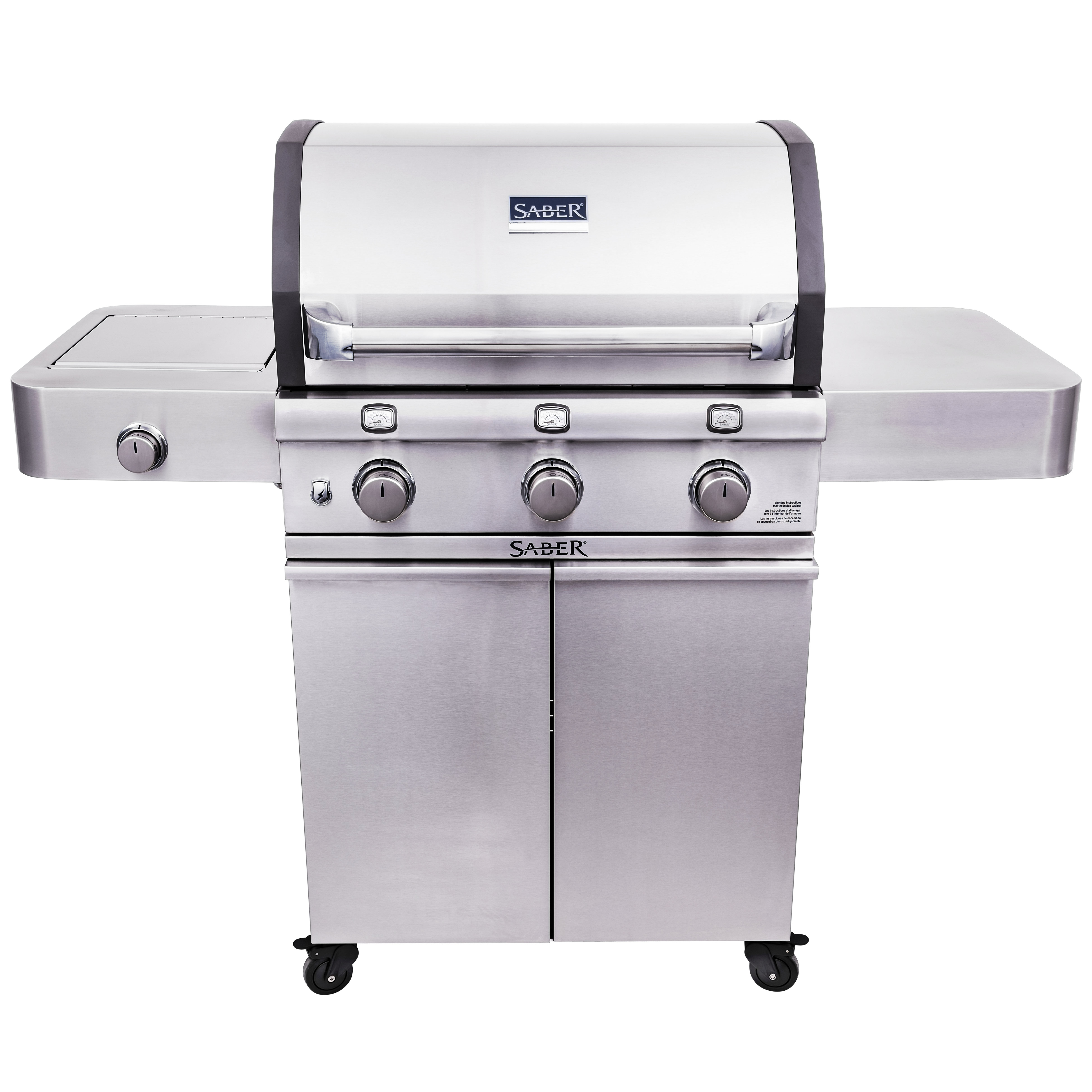 Sabergrills Cast 500 3 Burner Cart Gas And Charcoal Grill Wayfair
