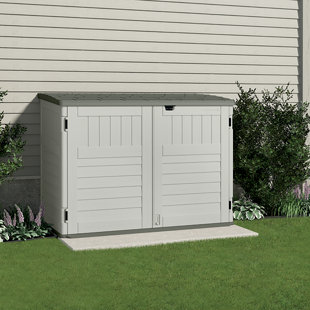 Lawn Mower Shed Wayfair D Plastic Horizontal Garbage Shed