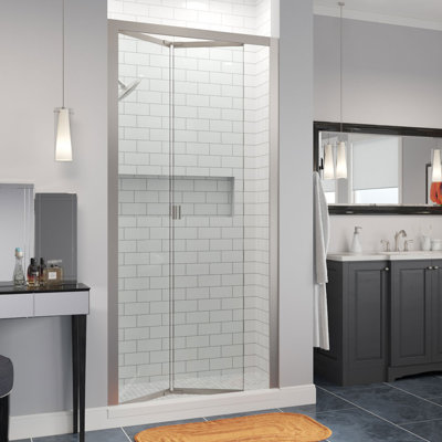 Basco Infinity Bifold 31" x 72" Folding Semi-Frameless Shower Door