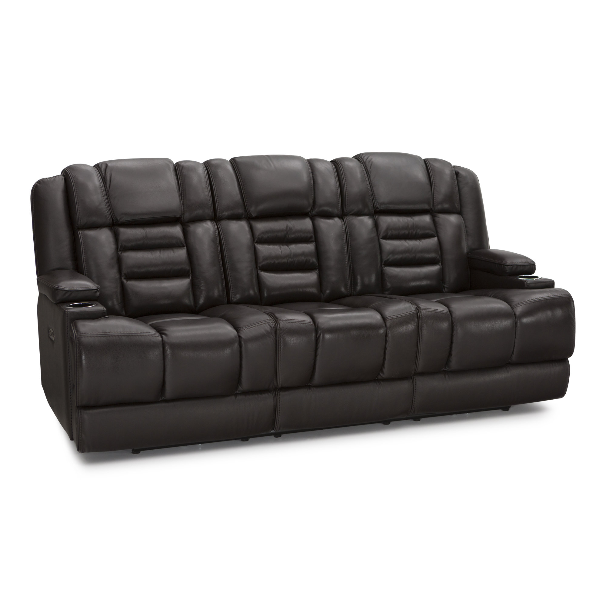 Red Barrel Studio Leather Home Theatre Sofa Wayfair Ca