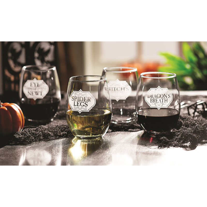 The Holiday Aisle Witches' Stemless 21 oz. Wine Glass | Wayfair