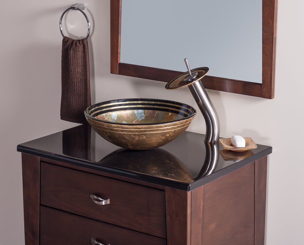 small round vessel bathroom sink