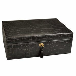 Luxury Lockable Leatherette Jewelry Box