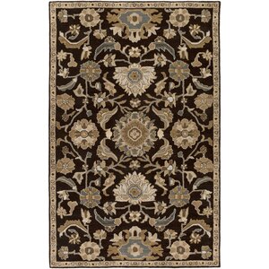 Topaz Hand-Tufted Dark Brown Area Rug