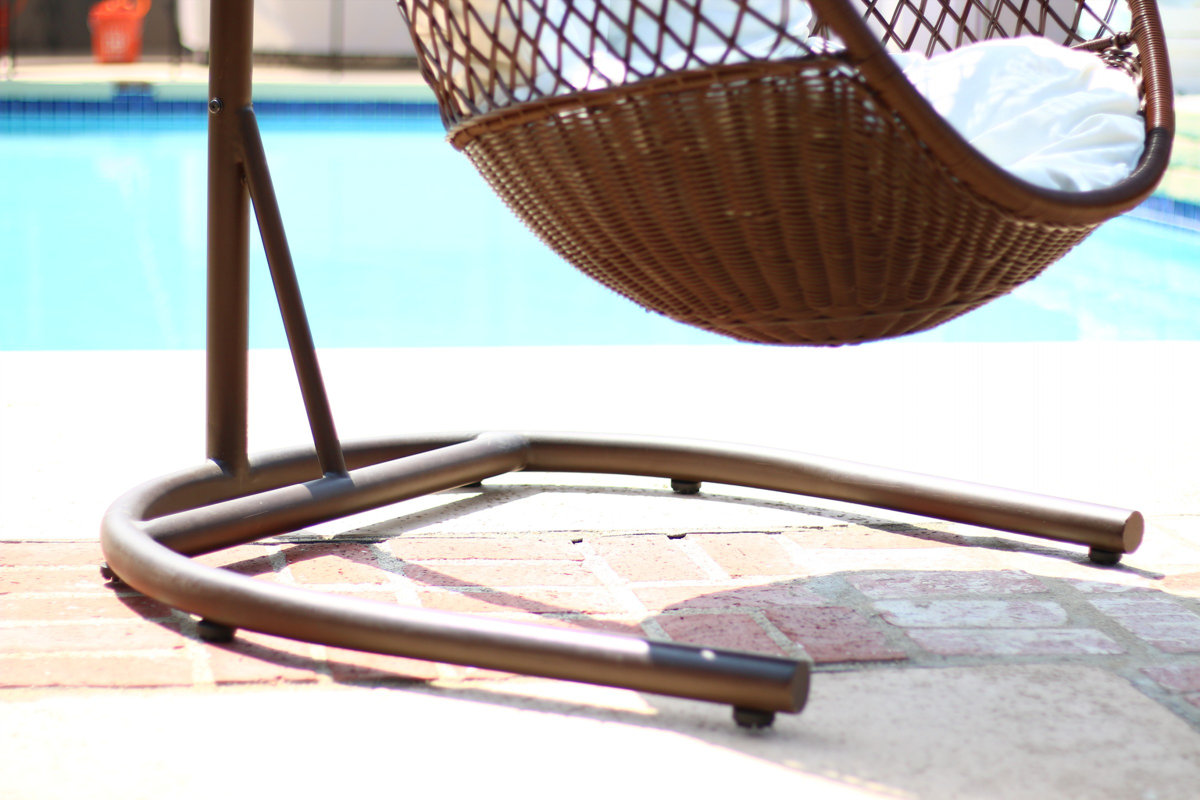 Alpine Alpine PE Wicker Swing Chair with Stand & Reviews Wayfair