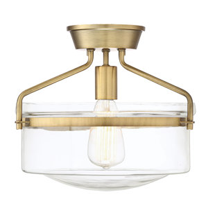 Modern Flush Mount Lighting Allmodern Frannie 1 Light Semi Flush Mount