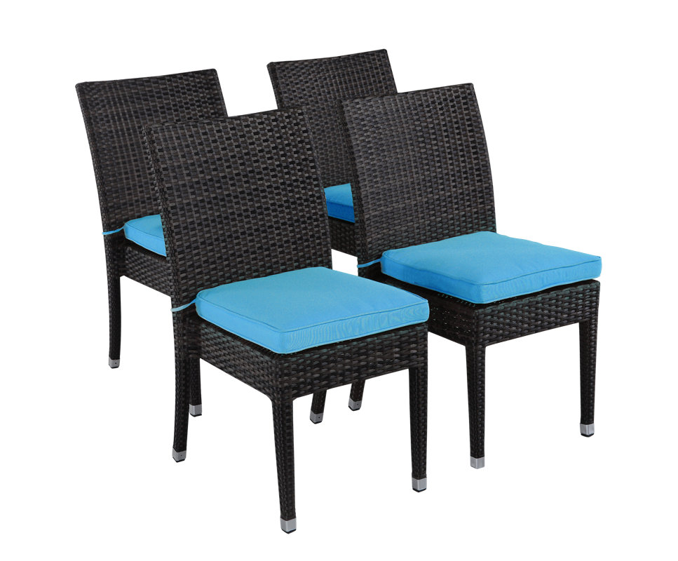 Rattan Outdoor Furniture Brighton 5 Piece Dining Set with Cushions & Reviews Wayfair