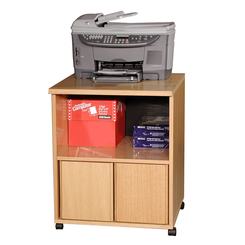 Rush Furniture Modular Real Oak Wood Veneer Furniture Mobile Printer