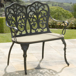 Gartenbank Sussex aus Aluminium von Urban Designs