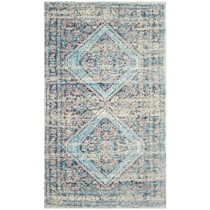 Myers Hand-Loomed Blue/Red Area Rug