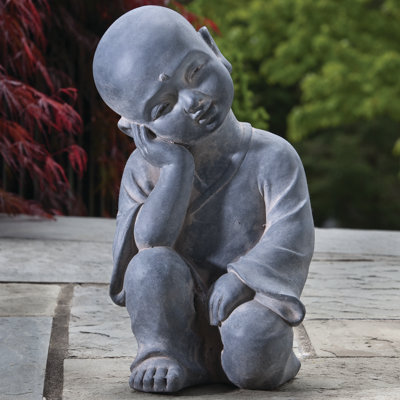 Alfresco Home Thinking Buddha Statue