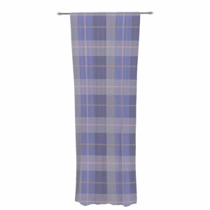 Afe Images Plaid Pattern Illustration Decorative Plaid & Check Sheer Rod Pocket Curtain Panels (Set of 2)