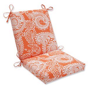 Pillow Perfect Outdoor / Indoor Addie Terra Cotta Squared Corners Chair Cushion