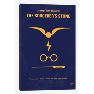 'Harry Potter and the Sorcerer's Stone II Minimal Movie Poster Vintage Advertisement on Wrapped Canvas